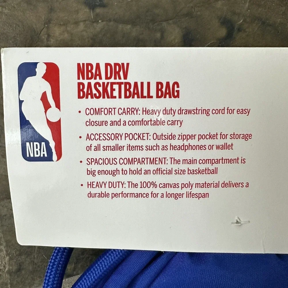 Wilson NBA Drv Basketball Bag Backpack Sack Royal Blue NEW